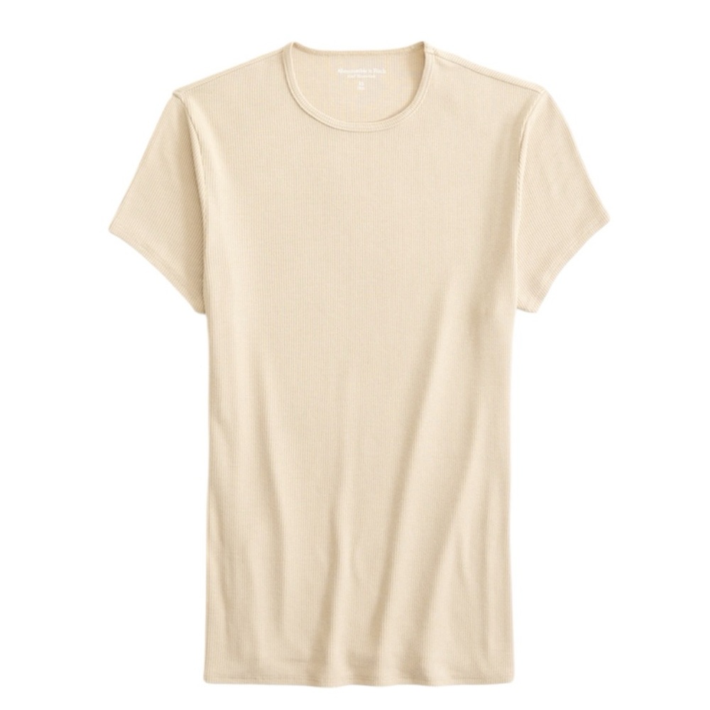 ABERCROMBIE AND FITCH Featherweight‎ Rib Tuckable Baby Tee, Size XSMALL